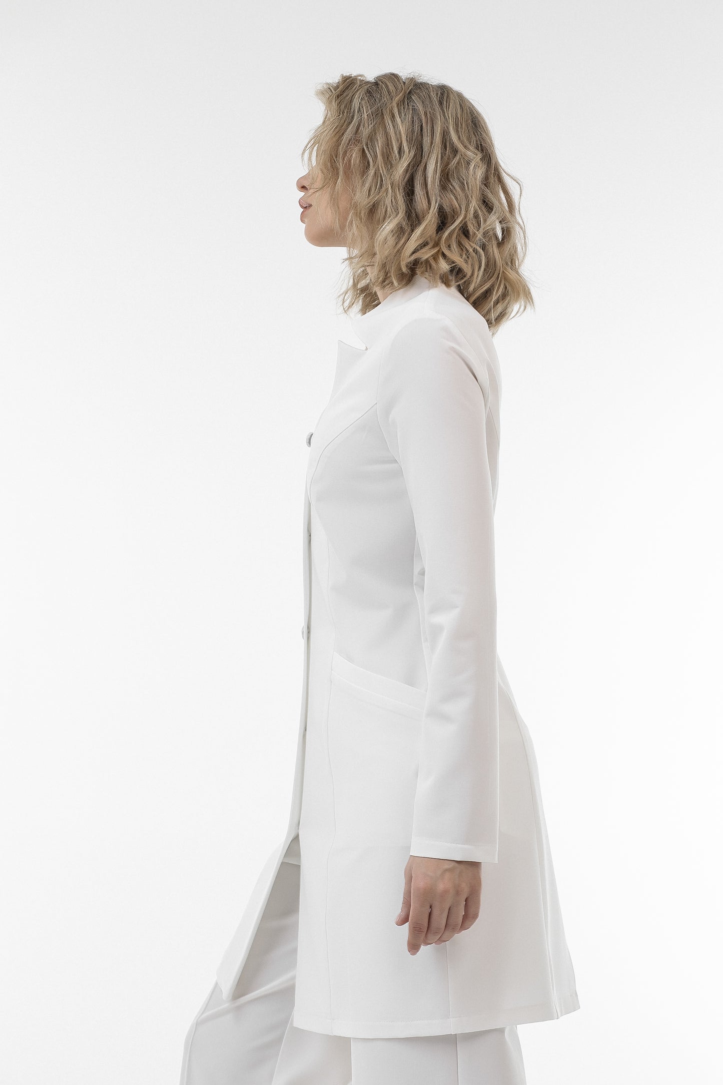 Lily Medical Coat with Contoured Neck
