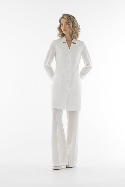 Lily Medical Coat with Contoured Neck